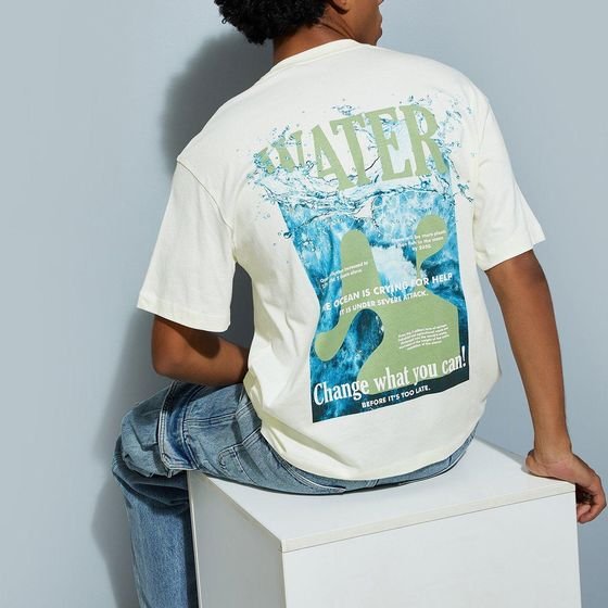 Men's Oversized Drop-Shoulder Cotton Tee